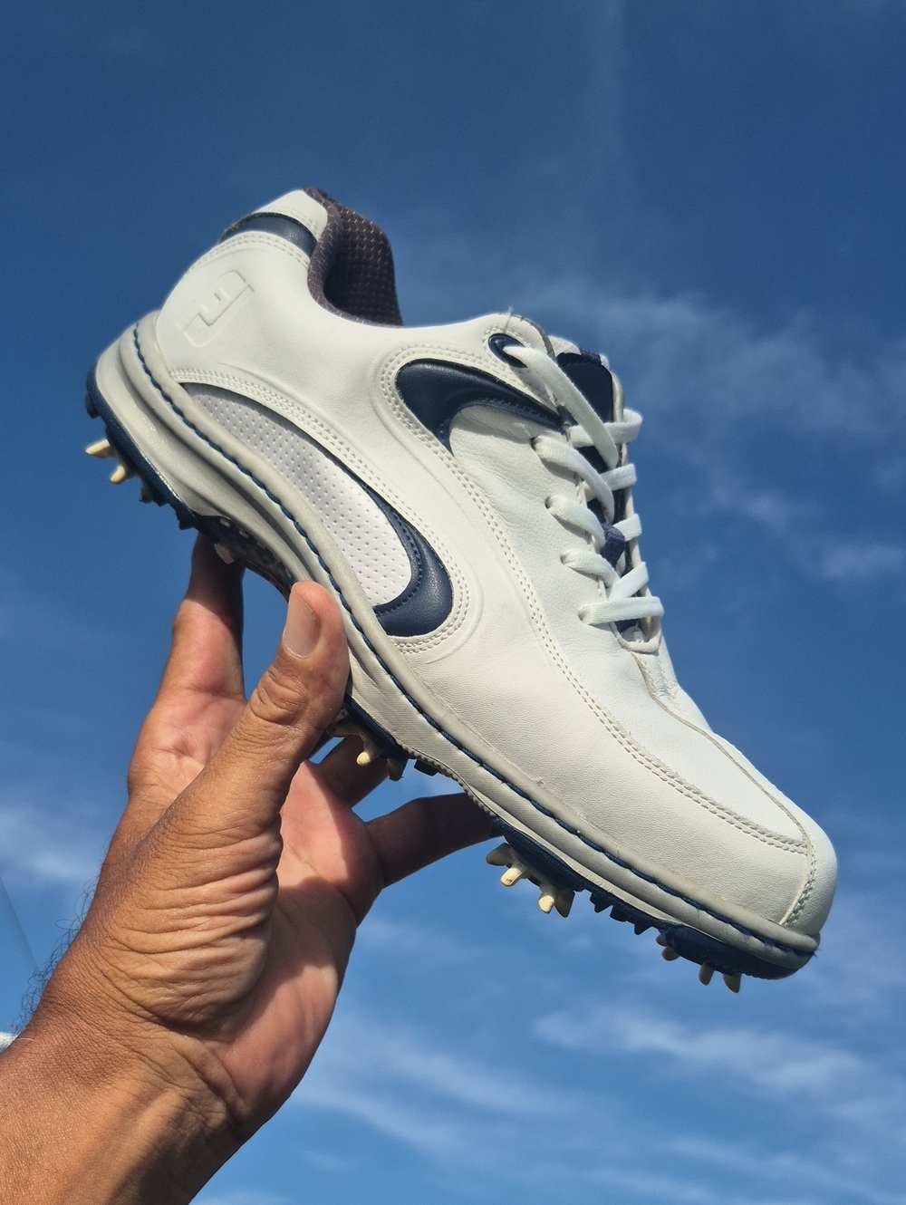 Foot Joy Men's Genuine Leather Contour Series White Pro Golf Shoes #54166 - Picture 5 of 17
